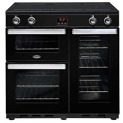 Belling Cookcentre 90EI Electric Range Cooker With Induction Hob Black